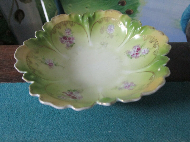 Reinhold Schlegelmilch -R.S.Germany-Antique Plates Bowls Green Purple Flow Pick1