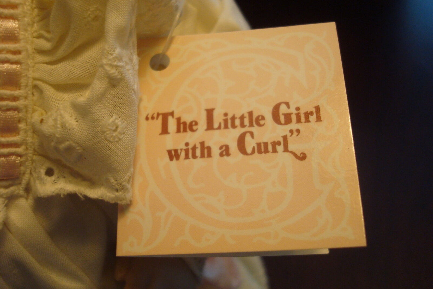 "Little Girl with a Curl" made by Ashton Drake, new original stand included