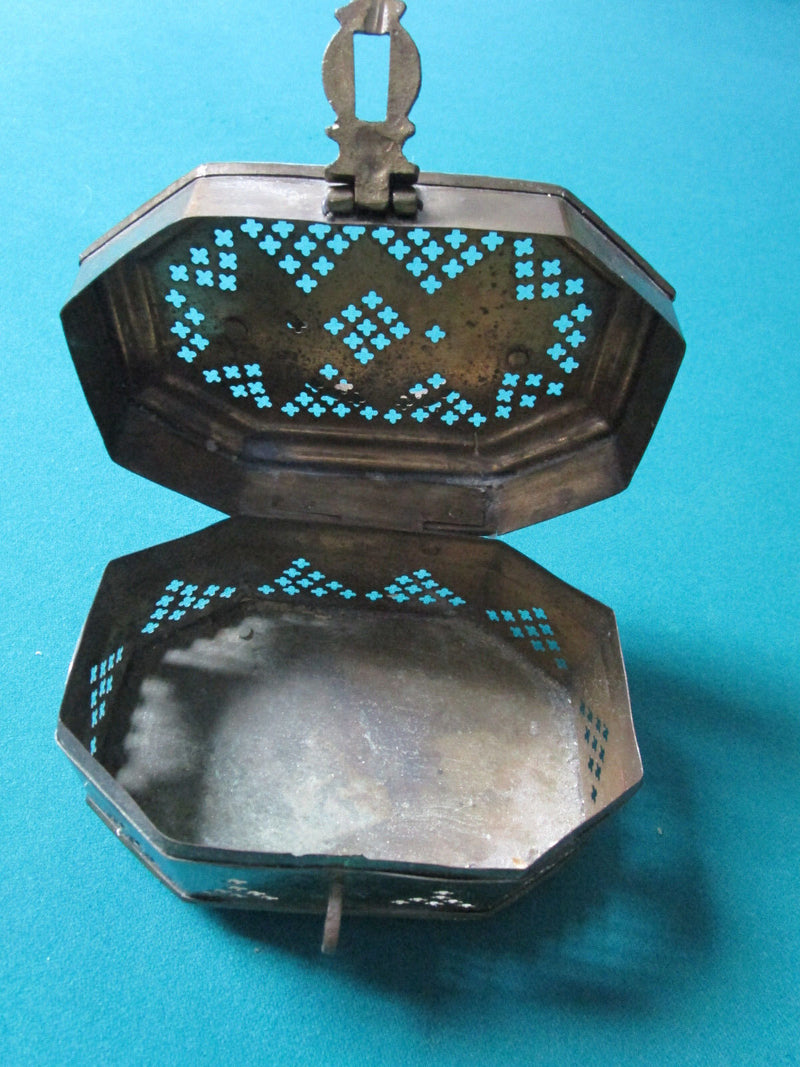 Vintage India Brass Cricket Box 6 X 4 1/2" Original