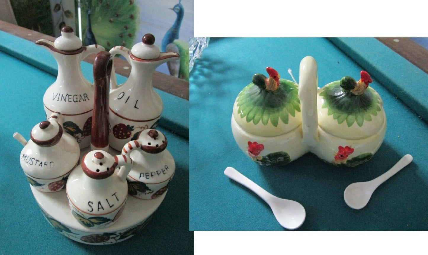 AMERICAN POTTERY MIDCENTURY CONDIMENT SETS ORIGINAL PICK ONE