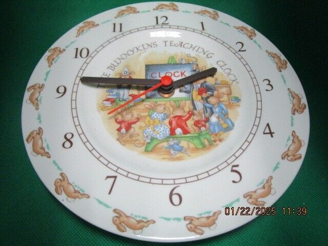 ROYAL DOULTON BUNNYKINDS CLOCK NEW ^^