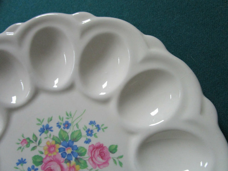 Canonsburg Brown Drip  DEVILED EGG PLATTER MILK GLASS ANCHOR HOCKING GOLD PICK 1