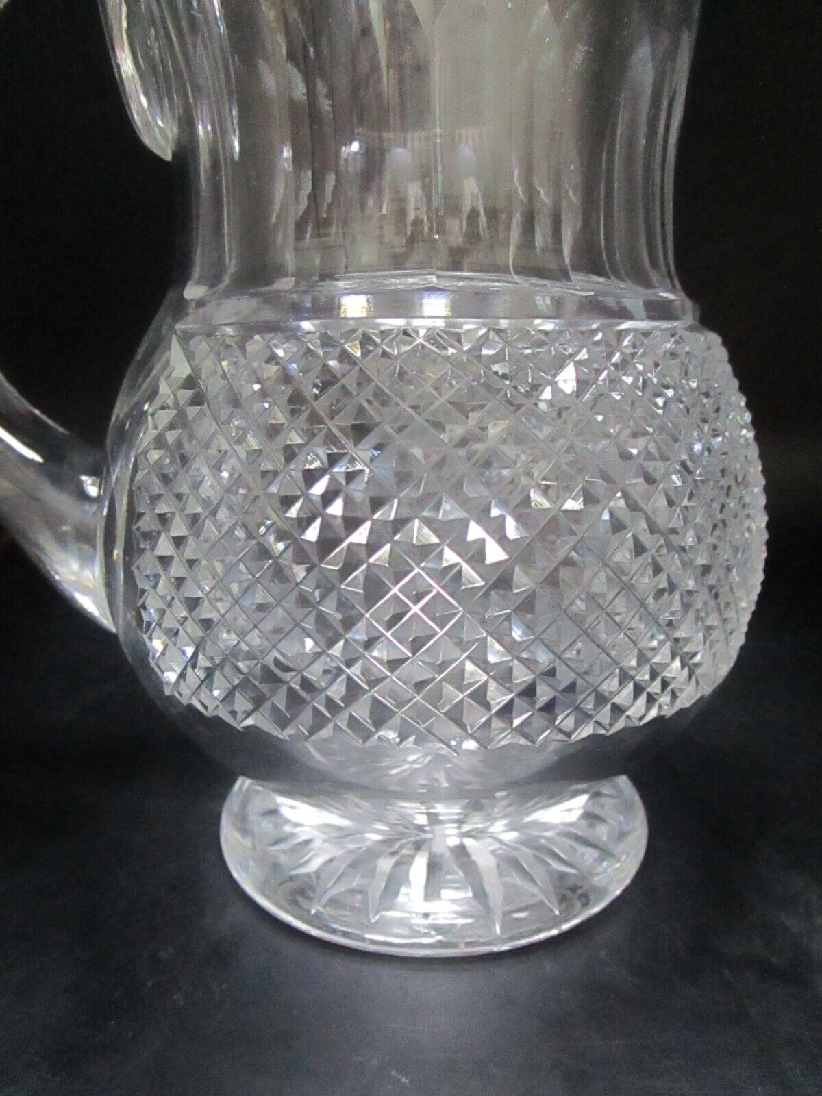 THISTLE CUT BY EDIMBURGH CRYSTAL SCOTLAND PITCHER JUG 7 1/4"