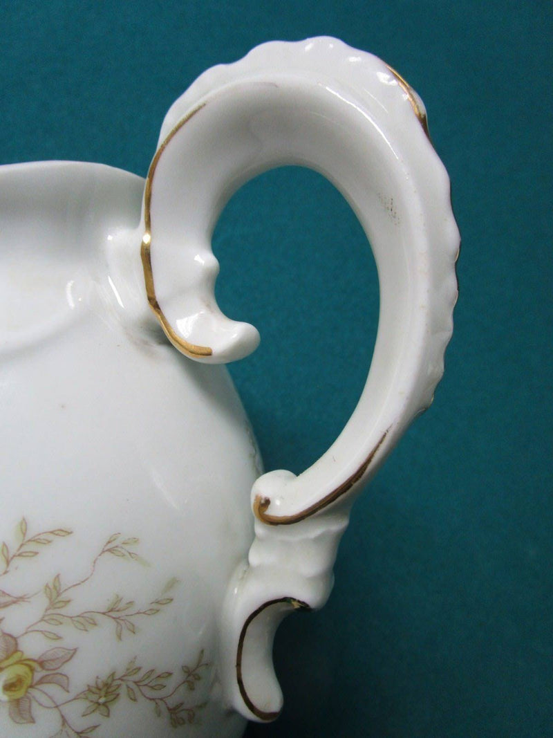 CARLSBAD AUSTRIA ANTIQUE TEAPOT TRAY AND CREAMER 3 PCS 1800s original