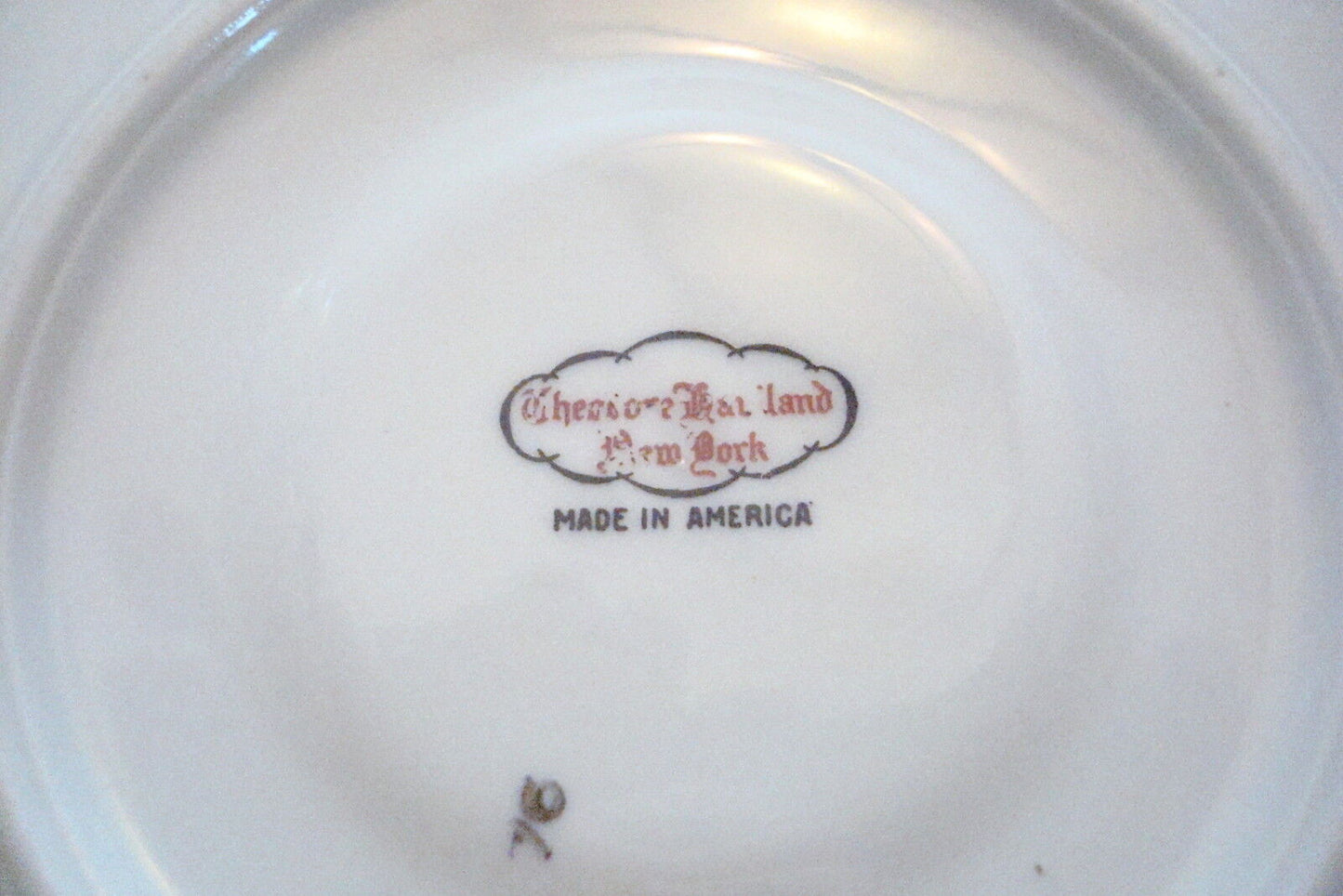 Theodore Haviland cup and saucer, Made in America