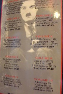 Chaplin collection VHS 10 tapes, 36 movies