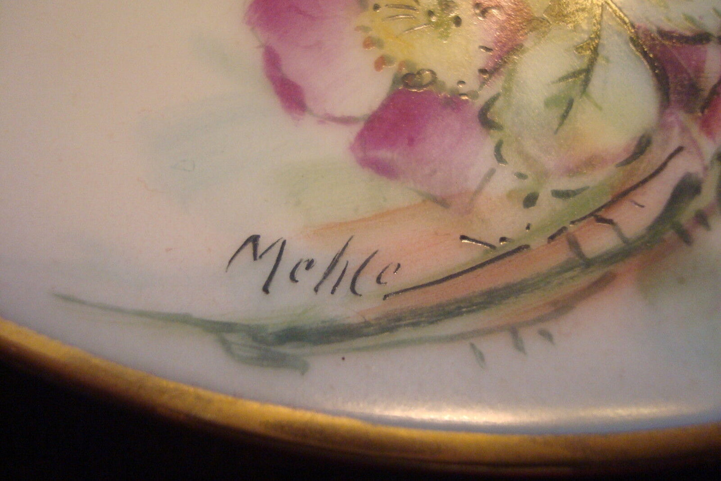 Thomas Bavaria Germany dish, signed by the artist "Mehle", 6" ORIGINAL