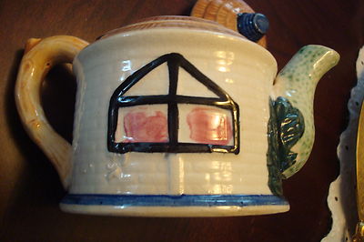 Cottage Teapot and Covered Sugar, made in Japan [140M]
