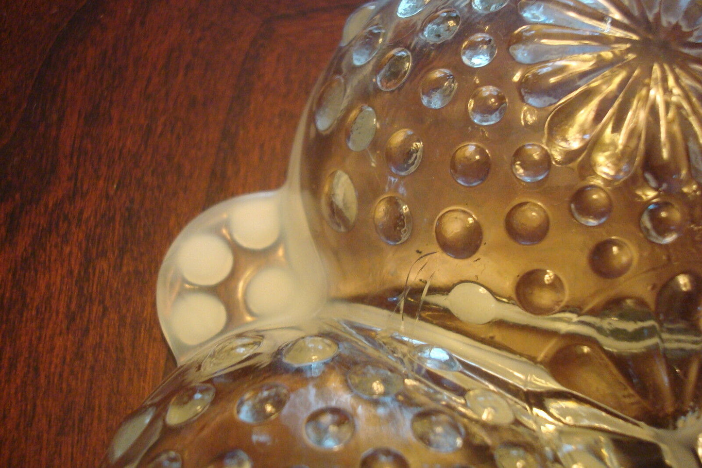 Anchor Hocking Hobnail Relish Dish Moonstone French Opalescent Divided [A5OPAL]