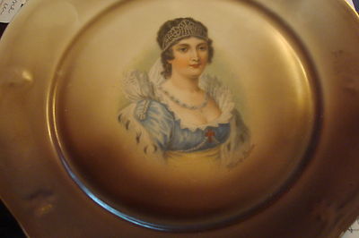 Z.S. Mignon Bavaria Plate, QUEEN Marie Louise portrait [*#193]