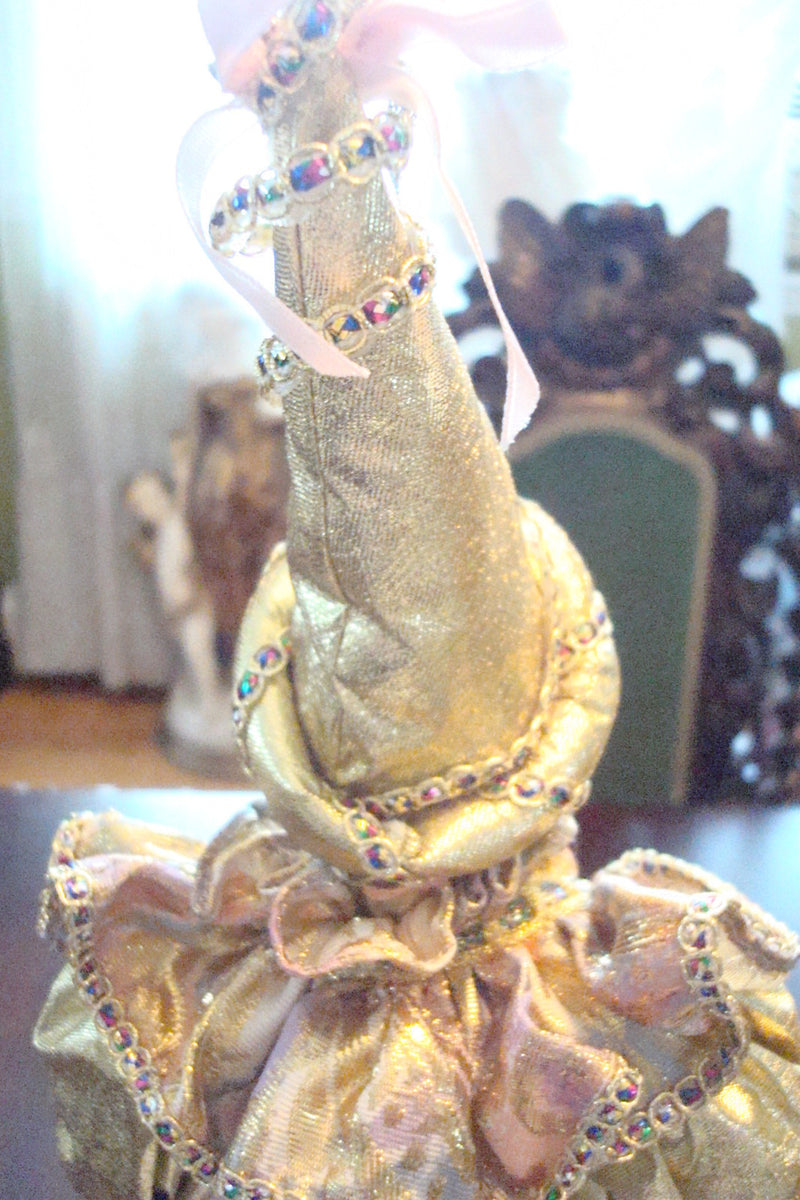 1990s Show Stopper Golden Jester doll , 18" tall, hand painted [*4-dolls]