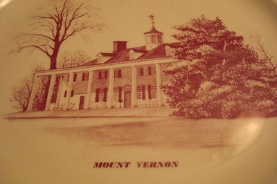 Mount Vernon Plate made by Delano Studios in Setauket,marked Canonsburg