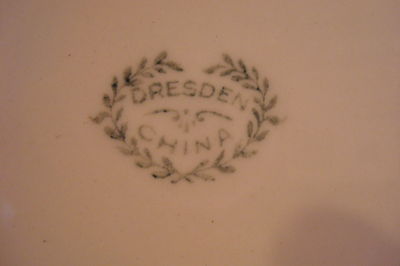 Dresden China Calendar Plate 1908, 9 1/4"