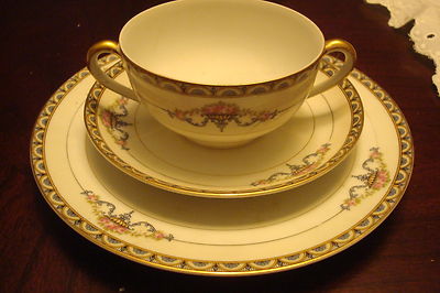 Noritake Minerva Pattern Trio set of cup, saucer and dessert plate ORIGINAL [92]