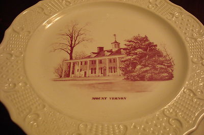 Mount Vernon Plate made by Delano Studios in Setauket,marked Canonsburg