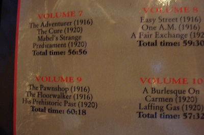 Chaplin collection VHS 10 tapes, 36 movies