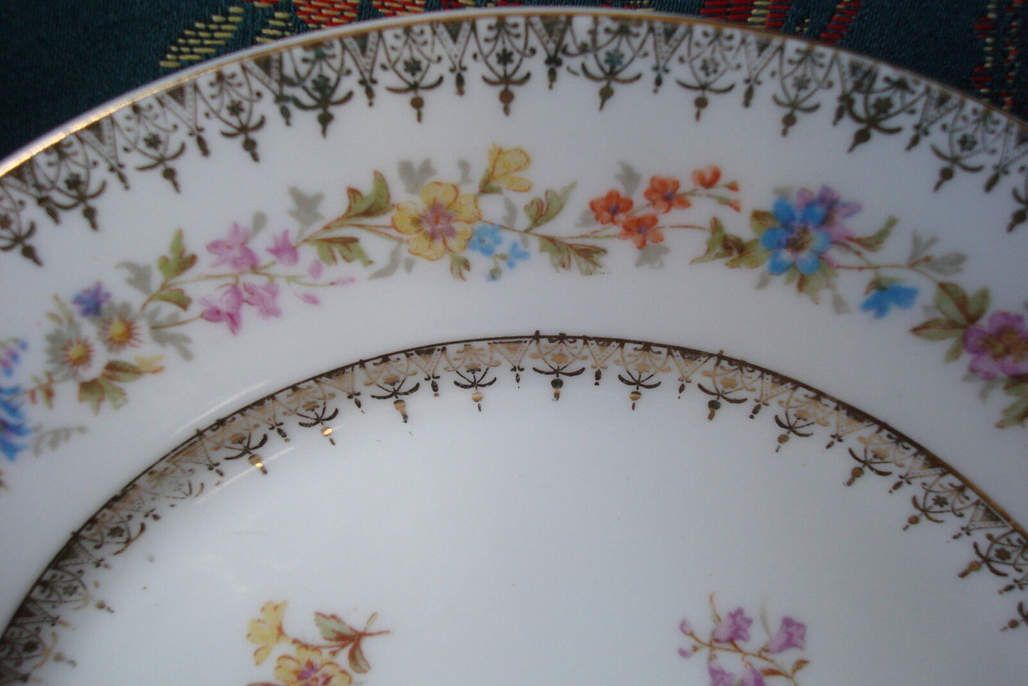 ANTIQUE C. TIELSCH & Co.Germany - 2 salad plates 8", ca 1875 - 1930s [*#48]