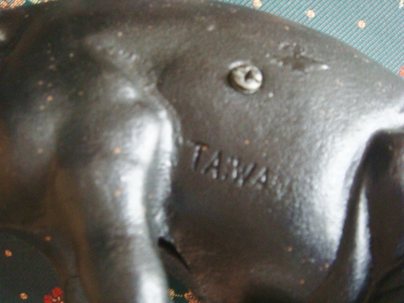 Black cast iron pig piggybank door stop ORIGINAL