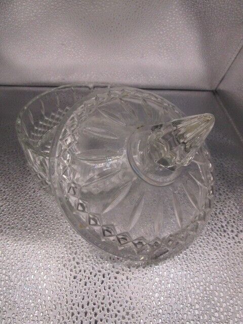 American Brilliant USA crystal cut round trinket candy dish [a5]