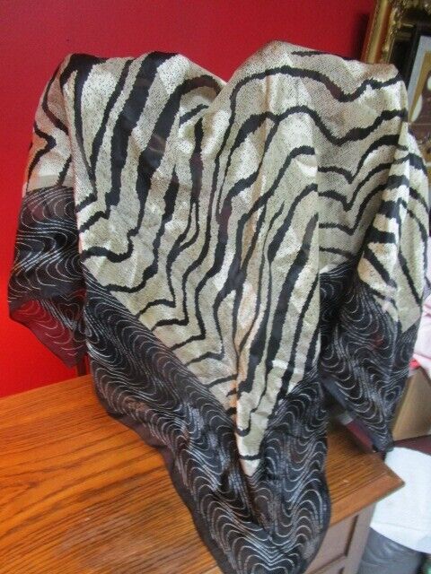 Anne Klein semi sheer silk scarf 32in