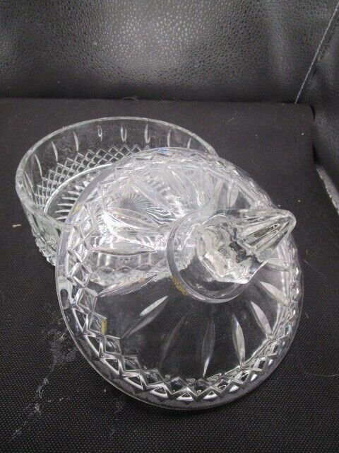 American Brilliant USA crystal cut round trinket candy dish [a5]