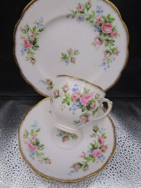 Tuscan Roselyn Moss Rose England Trio cup saucer and plate [84]