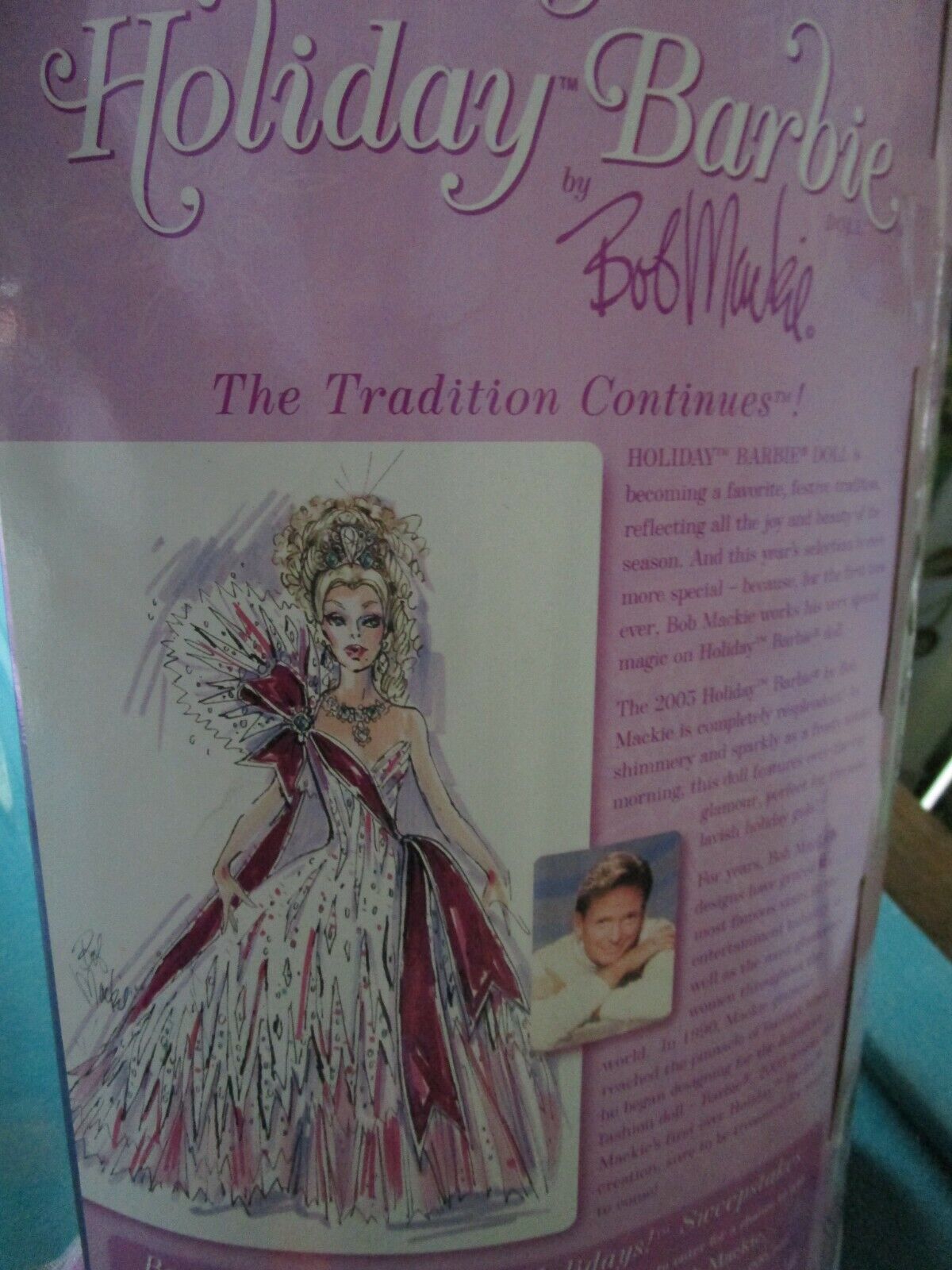 2005 HOLIDAY BARBIE BOB MACKIE ALL IN PURPLE  NEW