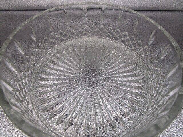 American Brilliant USA crystal cut round trinket candy dish [a5]