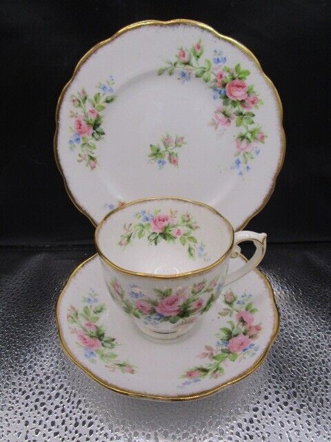 Tuscan Roselyn Moss Rose England Trio cup saucer and plate [84]